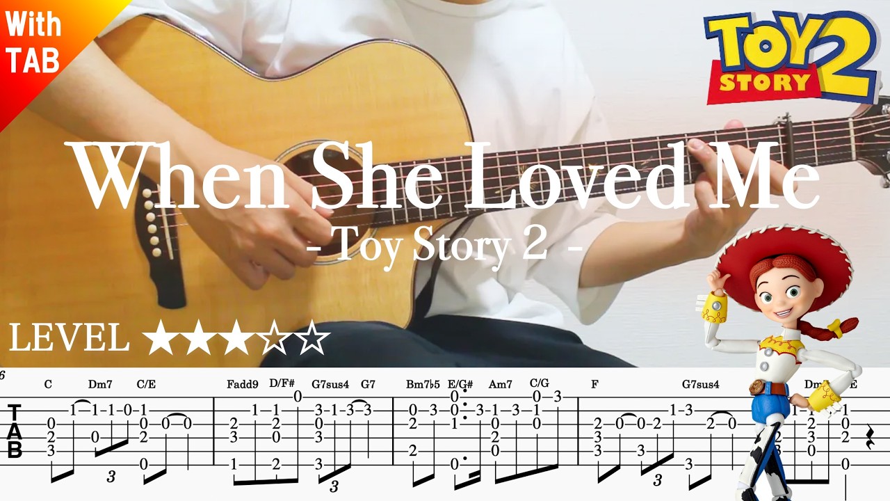 gH0vo9ybUZ8-maxresdefault 【When She Loved Me / Toy Story 2】ソロギター楽譜(TAB譜付き)- Yazawa masaki 矢澤 正樹
